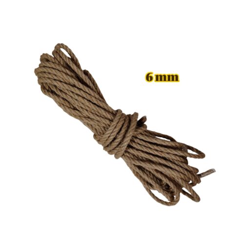 Soga Cordón de Yute Natural 6mm x 10 Metros