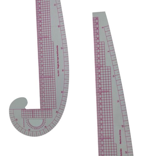 Regla curva francesa multifunción de acrílico